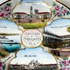 Sarasota Landmarks Fl Florida Antique Souvenir China Dish Plate