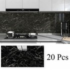 20pcs Peel And Stick Marble Floor Wall Panels 23 6 x11 8  Pvc Tiles Sticker