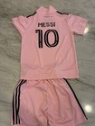 Youth Soccer Jersey   Shorts Lionel Messi Inter Miami Pink Size 26