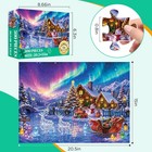 North Pole Aurora Christmas Cabin Jigsaw Puzzle 500 Pieces