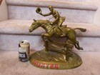 Hunter Distillery Whiskey Display Metal Statue First Over The Bars Equestrian 