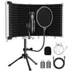 Professional Studio Recording Microphone With Isolation Shield   Pop Filter - Id