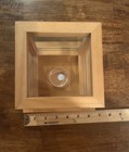Deluxe Baseball Display Case-clear Cube Baseball Holder With Brown Wooden Frame