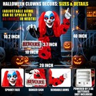 40   Halloween Animatronics Standing Scary Clown Yard Decorations Outdoor Haunte