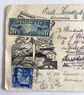 Hindenburg Zeppelin First Flight Cover 1936 Lakehurst Amsterdam Airmail Cachet