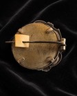 Antique Victorian Edwardian Portrait Photo Brooch Pin C Clasp Mourning Keepsake
