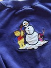 Vintage Winnie The Pooh Disney Embroidered Winter Sweatshirt Size 5 Y2k