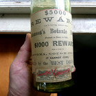 1870s Pretty Citron Yellow Green 3 Pc Mold Master Ink Bottle With Balsam Label