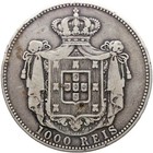 1899 1000 Reis Portugal Coin Carlos I Silver  mo3040- 