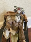 Early 20th Century Antique Chinese Opera Doll Toy Handmade On Rickshaw