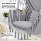 Hammock Chair Hanging Rope Swing  Max 500 Lbs  2 Cushions With Pocket Superior 