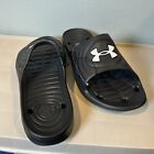 Under Armour Men s Size 11 Locker Iv Slide Sandal 3023758-001 Black White