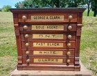 Antique 6 Drawer Clarks Spool Cabinet Counter Top Display 1900