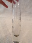 Vintage Web Pewter 7 25  Tall Etched Glass Bud Single Flower Vase Beautiful 
