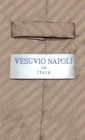Vesuvio Napoli Necktie Mocha Lt Brown Vertical Stripes Design Mens Neck Tie