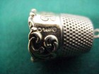 Antique Old 14 Kt Gold Sterling  10 Thimble