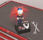 Interactive Race Car Driver Toy Figure Desktop Redline Racer Hotrod Sound Lights