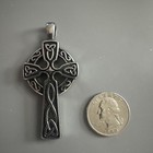 Cross Celtic Pendant Stainless Steel Renaissance Traditional Trinity Irish Gift