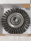 Weiler Wheel Brush  4  Dia  3 16  Width  0 0200  Wire Dia  Knotted 94653