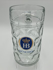 Hb Hofbrauhaus Munchen 1 Liter Dimpled Glass Beer Stein Large Mug Germany