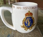 Vintage 1937 Coronation Mug King George Vi Queen Elizabeth Johnson Bros England