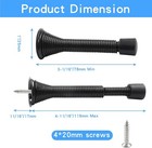 2pack Spring Door Stopper Flexible Adjustable 3 To 4 5 Inch Black Wall Protector