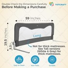 Totcraft Bed crib Safety Guard Rail  Extra Long For Toddlers  Infants   r031