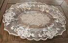 Old Silver City Art Nouveau Grape Intaliago   Sterling Silver Overlay Platter
