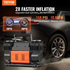 Vevor 10 6cfm Portable Tire Inflator Dual-cylinder Air Compressor 12v 150psi