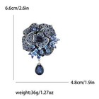 Luxury Large Size Colorful Crystal Brooch Glass Lapel Pin Wedding Accessories Us