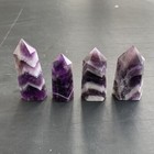 4pcs Natural Dreamy Amethyst Quartz Obelisk Crystal Wand Point Healing 40-55mm
