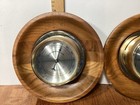 Vtg Set Of 2thermometer Barometer Springfield Instrument Co Wall Mounted Walnut