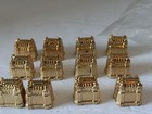 Vintage Franklin Mint Danbury Monopoly  12 Gold Plated Hotels Nos