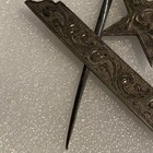 Antique Silver Masonic Collar Jewel Medal Tooled Compass Star Lodge