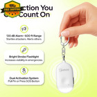 130db Rechargeable Personal Safety Alarm Keychain Led Light Self Defense Women