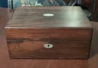 Antique Sewing Work Box 19th Century Fitted Mop Inlay