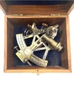 Vintage Solid Brass Nautical Antique Sextant Collectible Ship Instruments