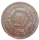 1954 South Africa Queen Elizabeth Ii  500 Silver Sixpence Coin