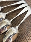 Set Of 6 Antique George Iii Sterling Silver Scroll Back Teaspoons Georgian C1770