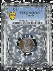 1932 Canada Small Cent Pcgs Ms65bn Lot g040 Gem Bu  Beautiful Toning 