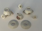 Vintage Miniature Porcelain 5 Piece Tea Set Floral Gold Trim Japan Toy Dollhouse
