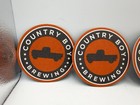 Set Of 4 - Country Boy Brewing Beer Coasters Lexington Ky - Two Sided  4 