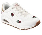 Sale  Skechers Women s Uno Champagne And Roses Shoe With Air-cooled Memory Foam