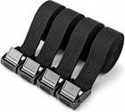 0 78  X5  Adjustable Cam Buckle Lashing Straps  Tie Down Straps 4 Pack  Black