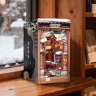 Kyoto Snow Diy Book Nook Kit With Led Light  Japanese Miniature Dollhouse