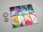 Lot 8 Pcs Patterned Dichroic Glass  ea13  Cbs Coe 90 Fusing Supply