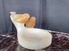 Vintage Mid Century Stone Pin Tray With Carved Birds
