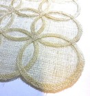 Juliska Rectangular Rings Beige Placemat Natural 100  Abaca 11 x13  Handmade New