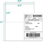 1000 8 5 x5 5  Address Shipping Labels Half Sheet Self Adhesive 2 Per Sheet Ups