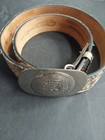 Sterling Silver Buckle With Nocana Snake Skin Belt Size 34